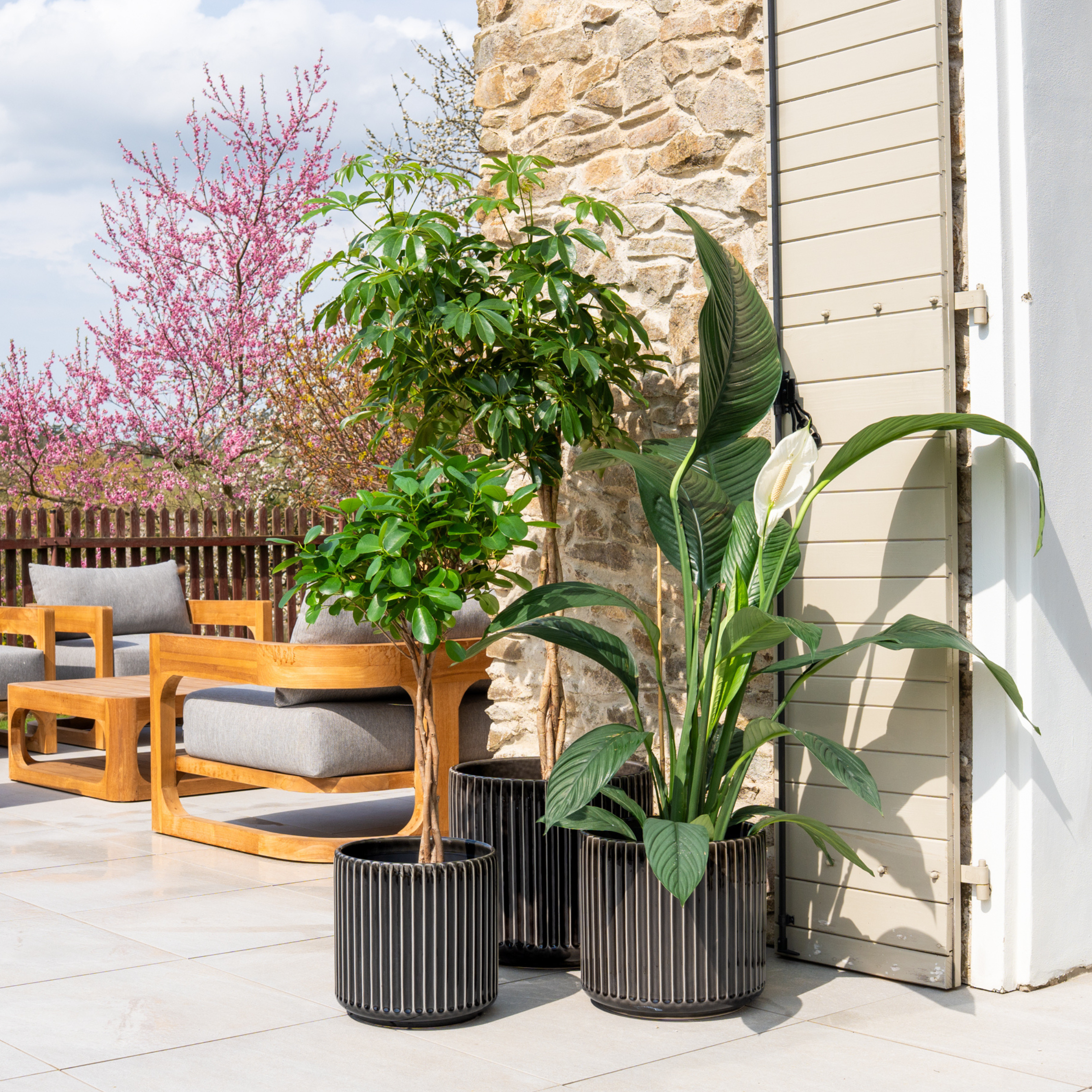 Keramický květináč London - Šedá