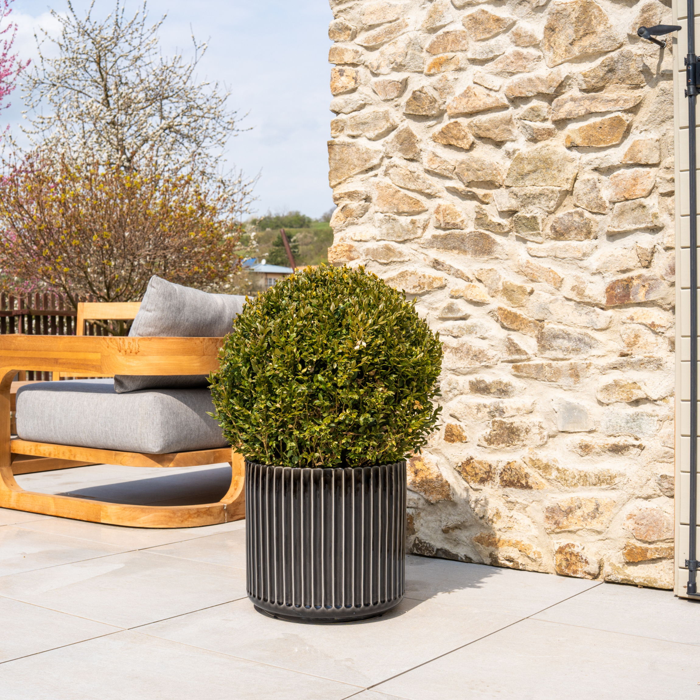 Keramický květináč London - Šedá