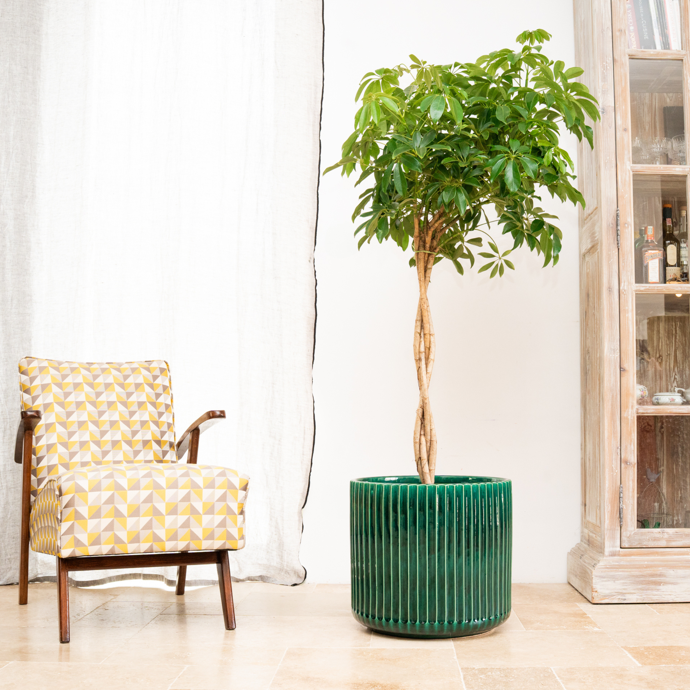 Keramický květináč London - Tmavě zelená