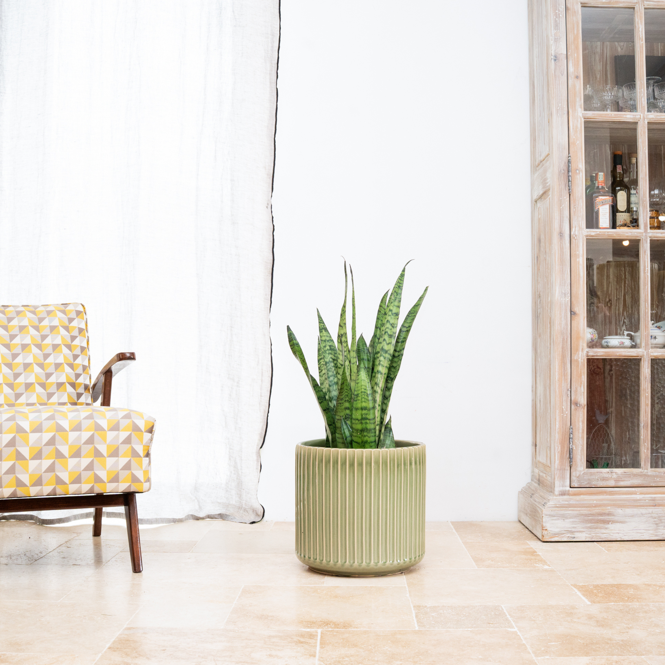 Keramický květináč London - Zelená