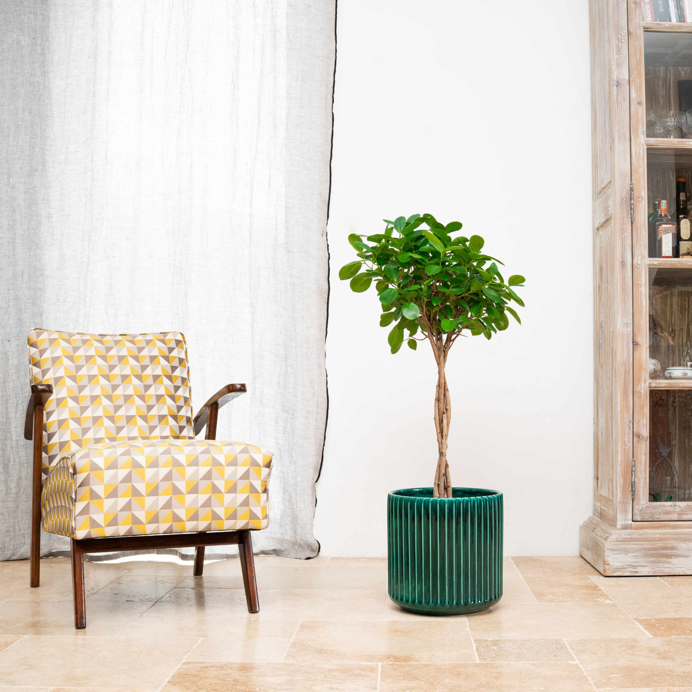 Keramický květináč London - Tmavě zelená