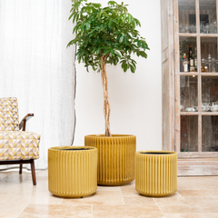 Keramický květináč London - Žlutá