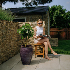 Keramicky květináč Poseidon - Fialová