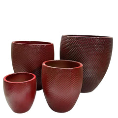 Keramicky květináč Signac - Císařská červená