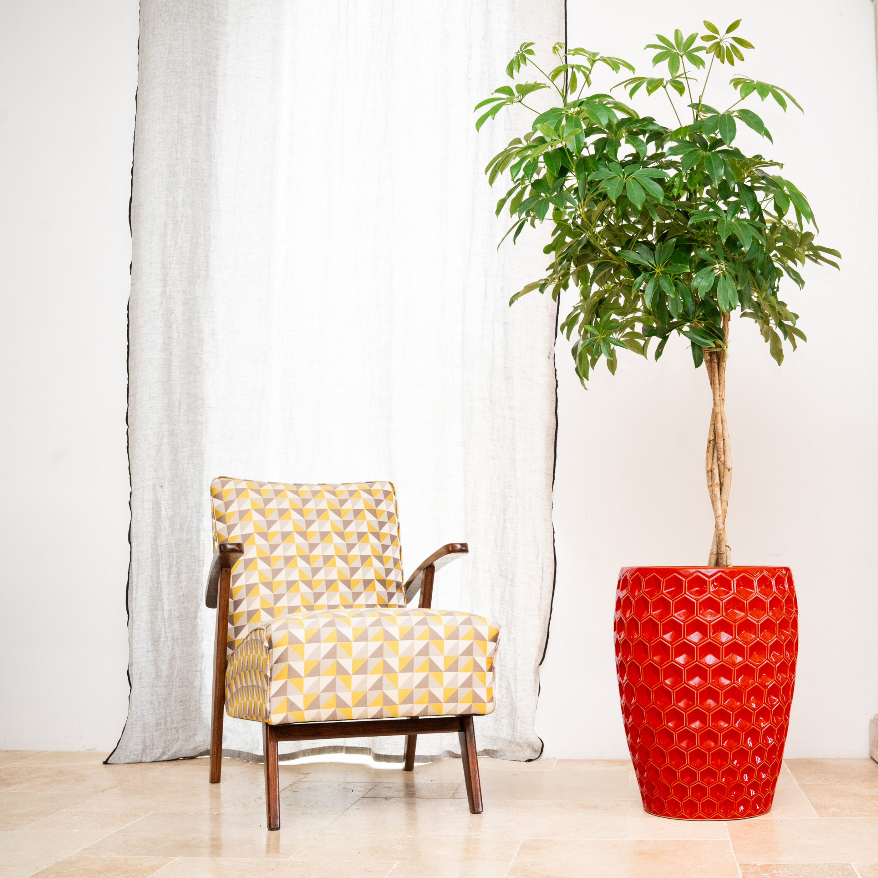 Keramický květináč Versaille - Červený