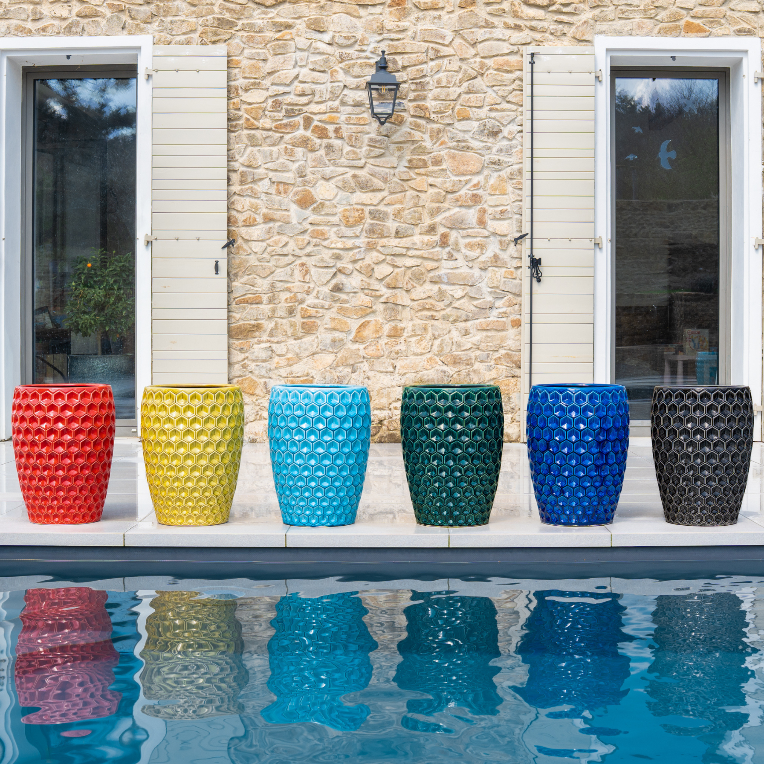 Keramický květináč Versaille - Černý