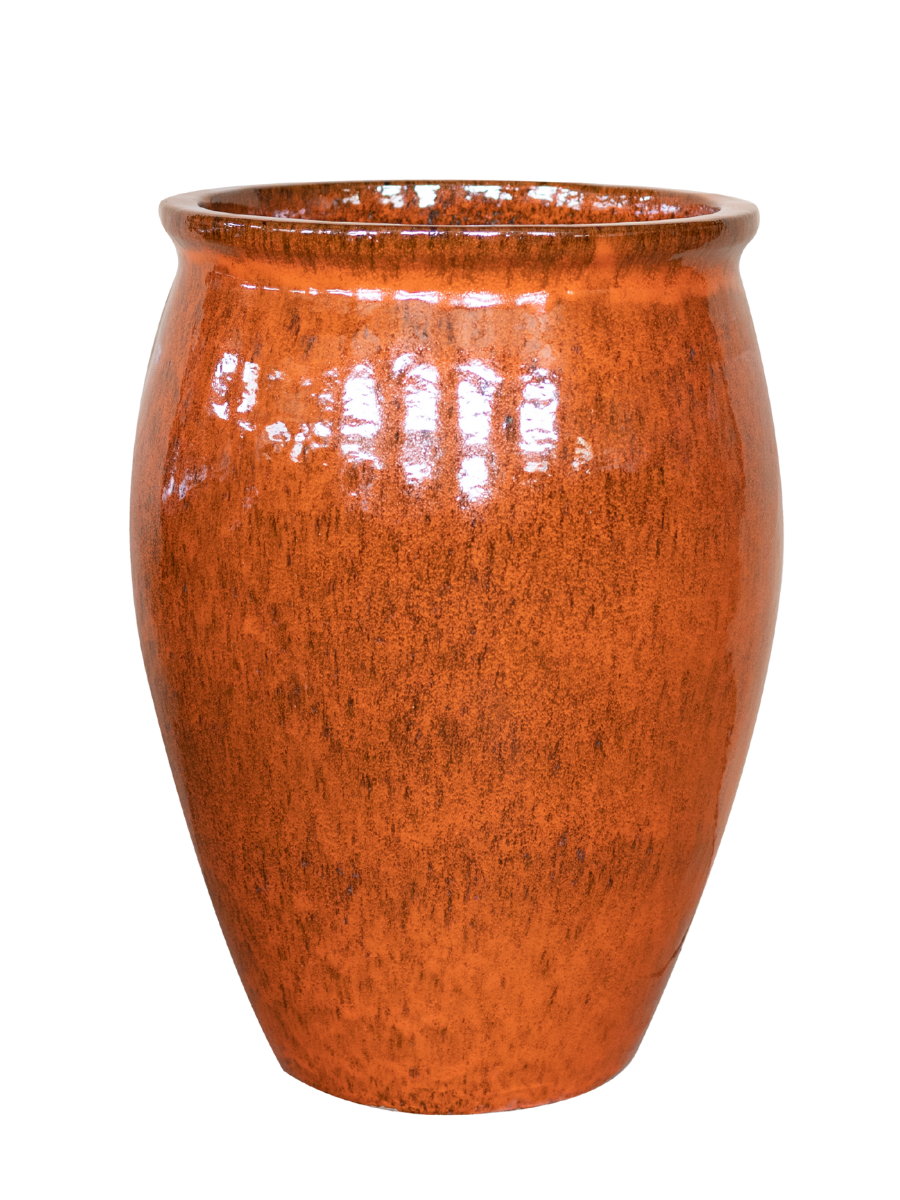 Keramický květináč BACCHUS - Oranžová - L (36 cm x 52 cm)