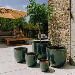 Keramický květináč LANCELOT - Nefritová