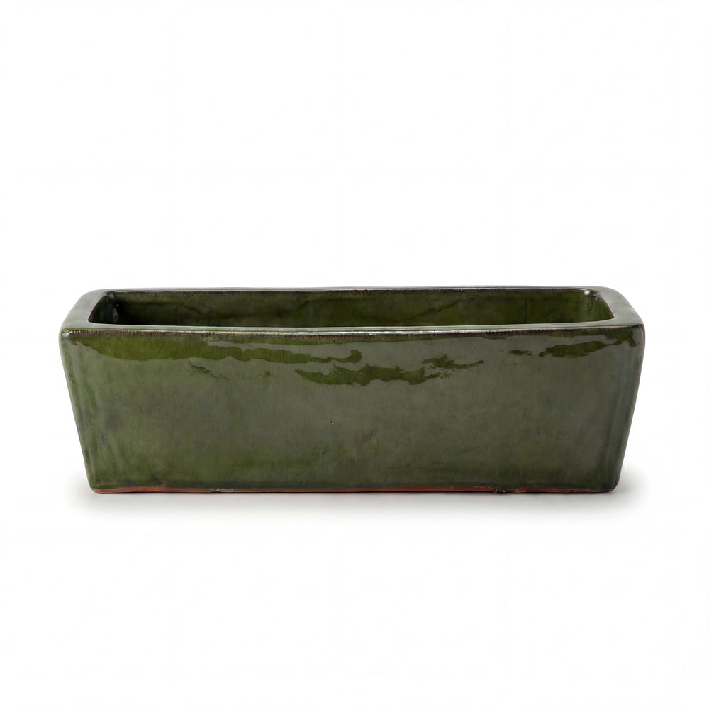 Keramický truhlík GIONO - Jemná zelená - XL (60 x 20 x 17 cm)