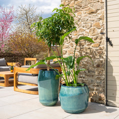 Keramický květináč Monaco - Světle modrá