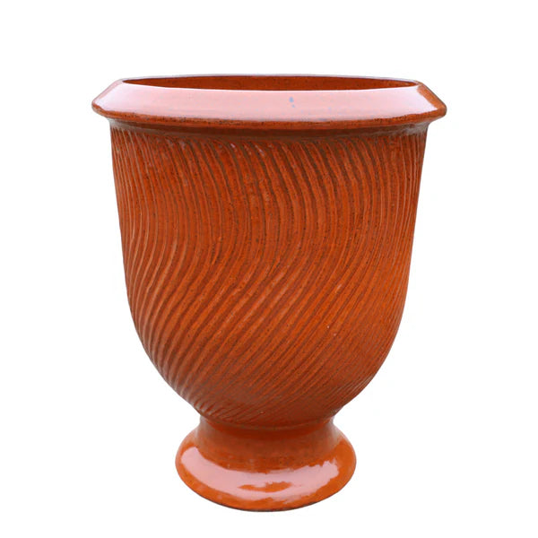 Keramický květináč Morgane - Podzimní Oranžová - XL (55 x 69 cm)