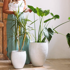 Keramický květináč Poseidon - Bílá