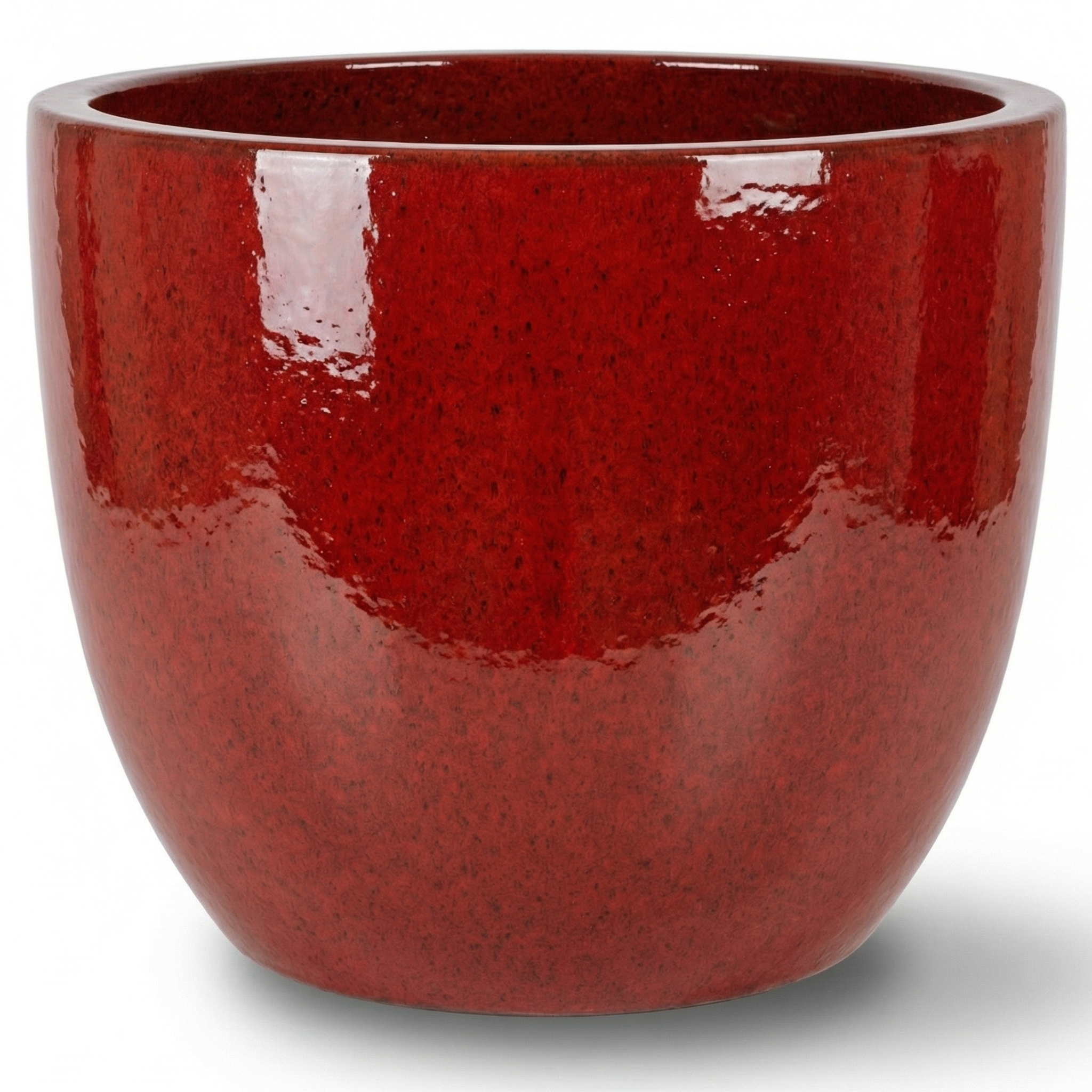 Keramický květináč LANCELOT tropická červená – Provencelia, ručně vyráběný, mrazuvzdorný