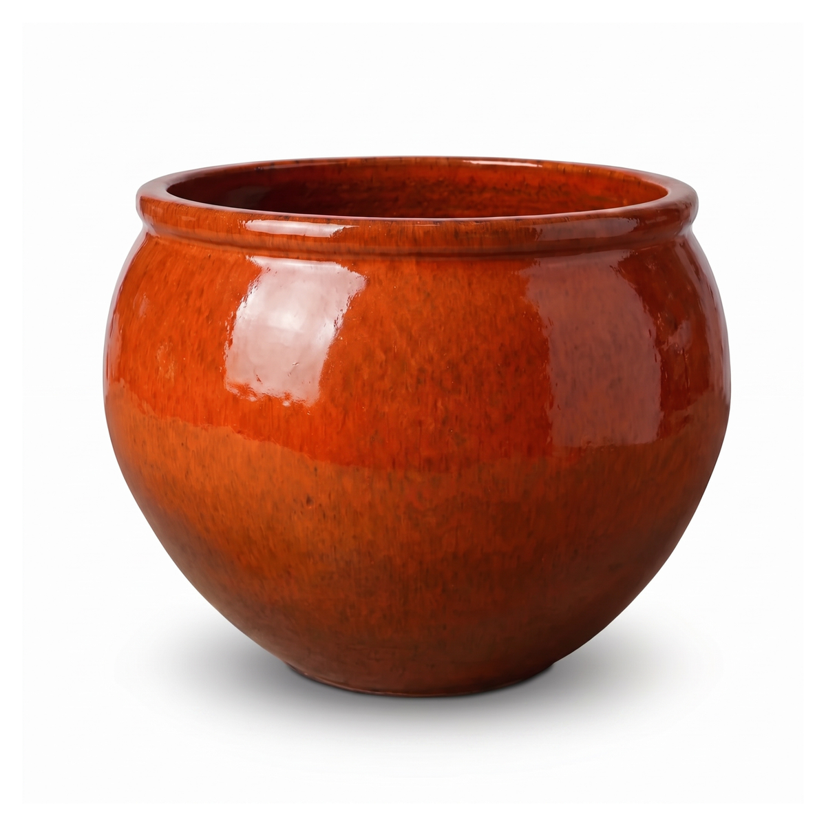 Keramický květináč Lutece - Tropicky oranžová - XL (53 cm x 43 cm)