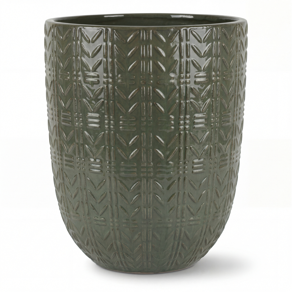 Keramicky květináč Mercure - Khaki - XXL (51 x 63 cm)