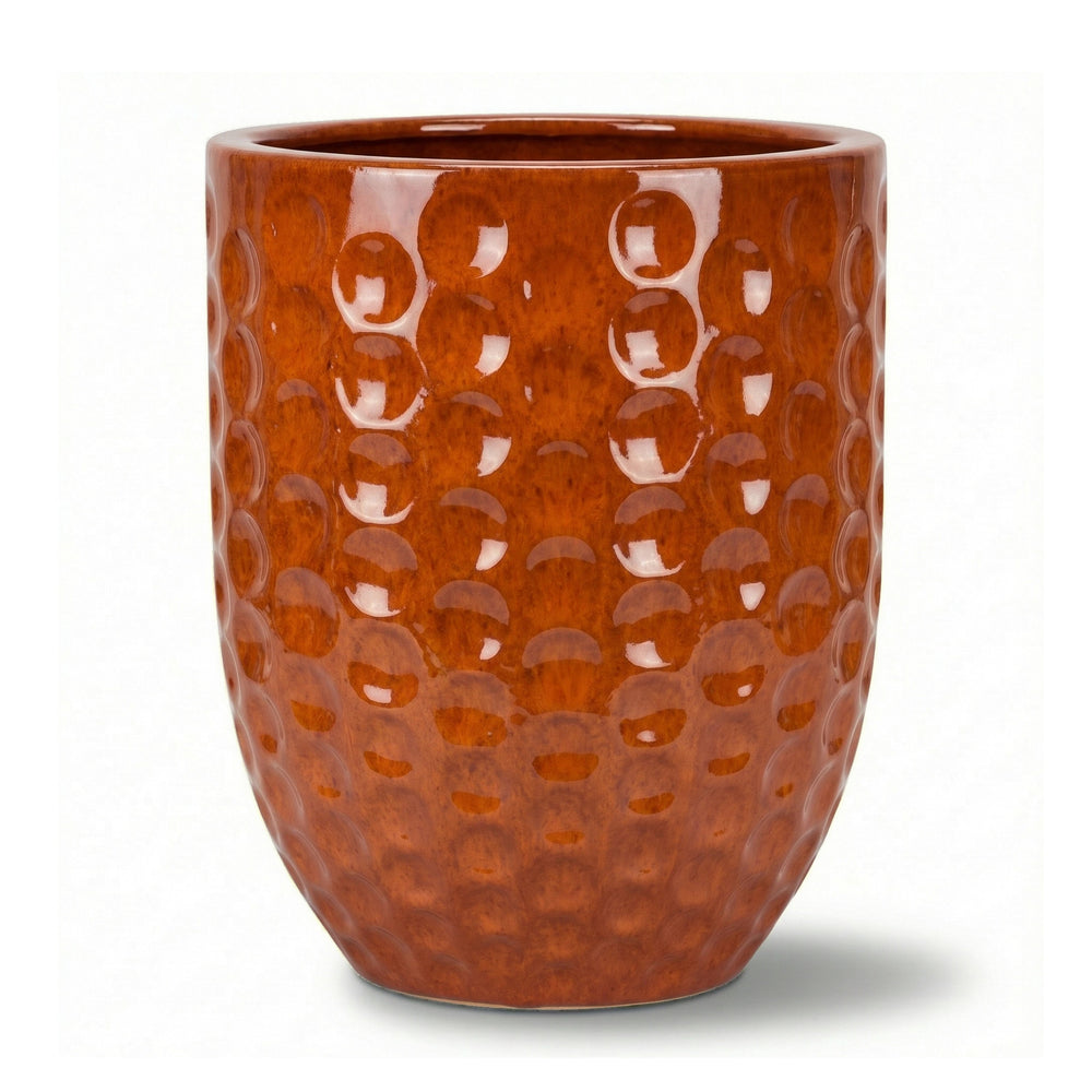 Keramický květináč MEROVEE - Tropická oranžová - XL (42 cm x 55 cm)