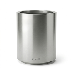 Velký květináč z nerezové oceli Metropole - Kartáčovaná nerezová ocel