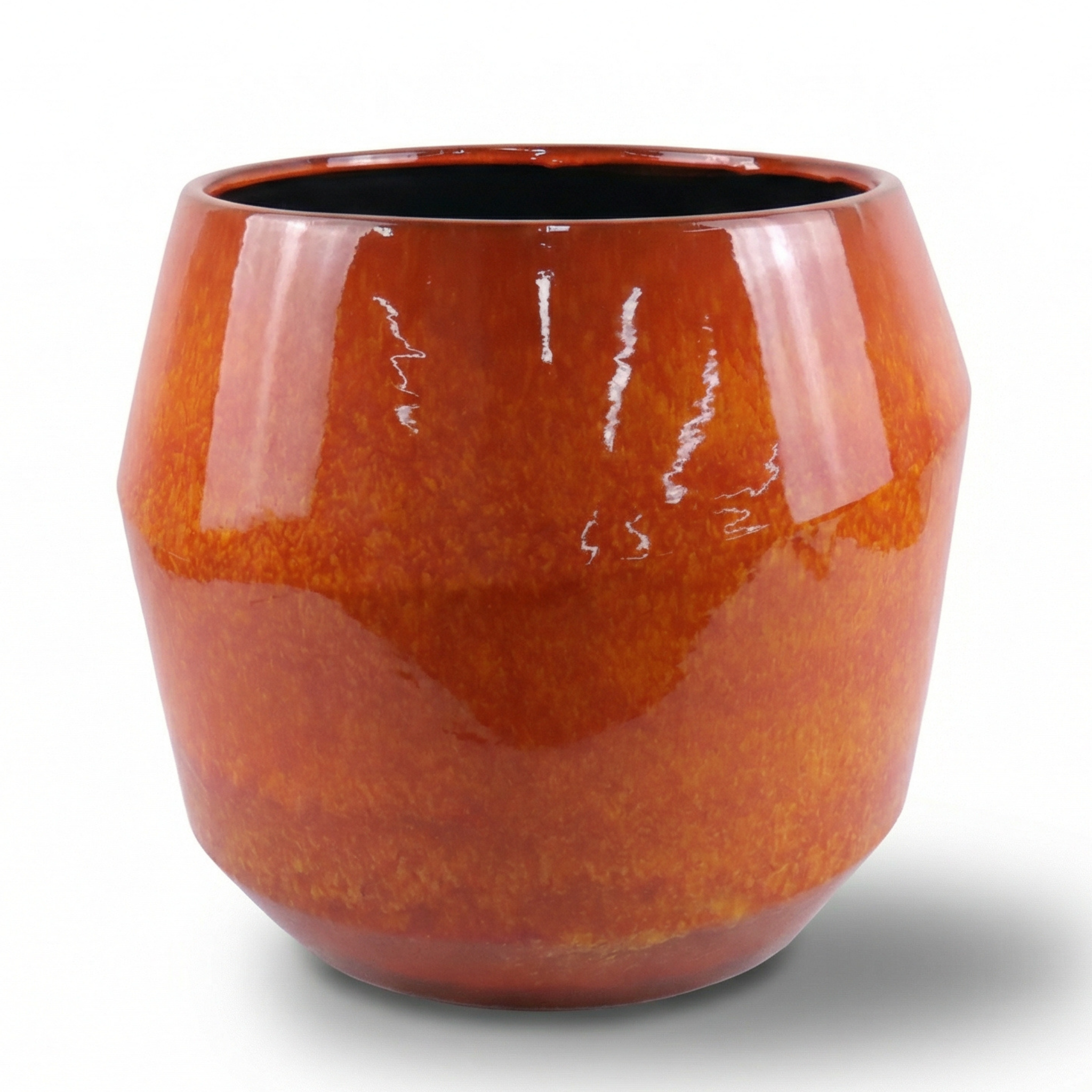 Keramický květináč MONACO Oranžový – Provencelia, ručně vyráběný, mrazuvzdorný