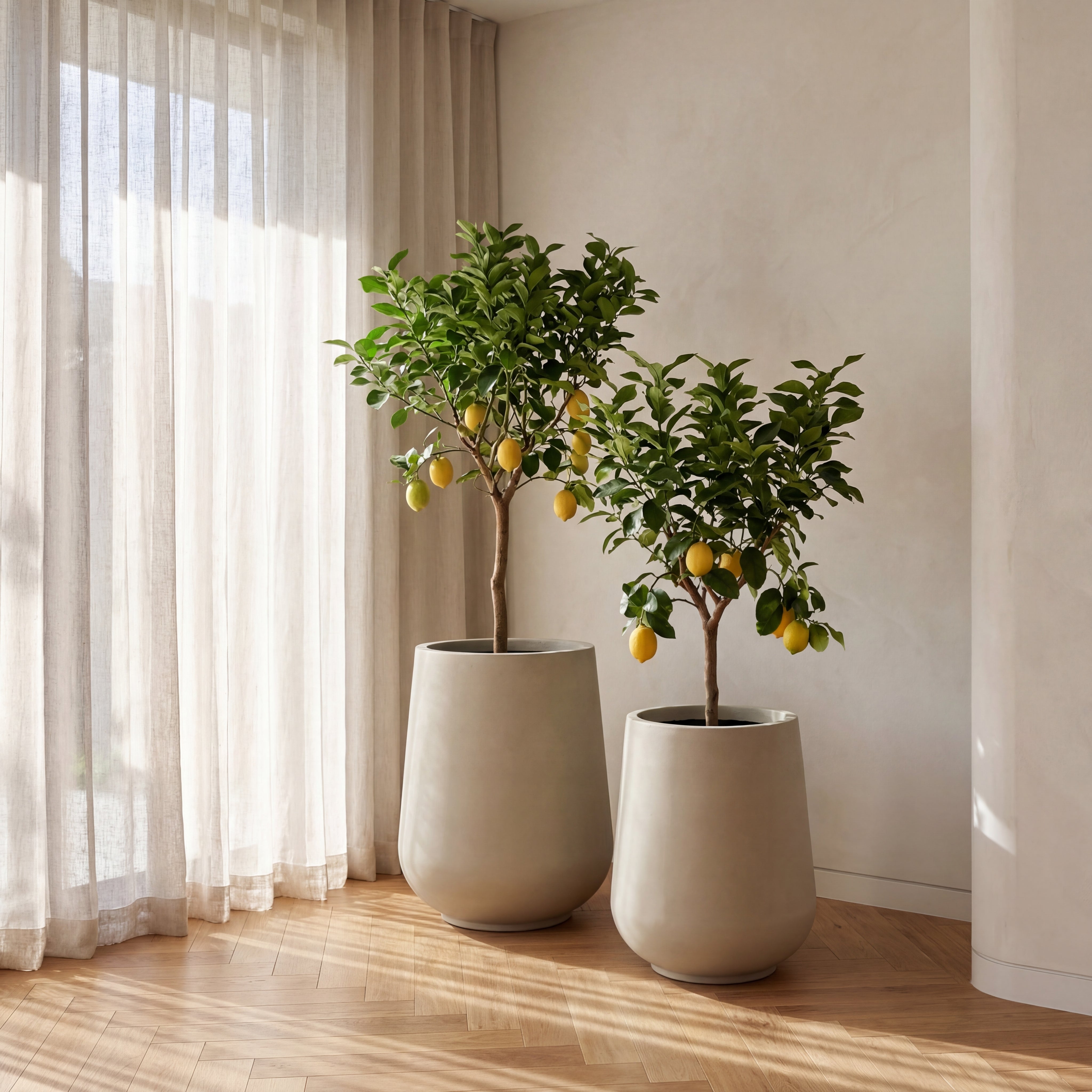 Betonový květináč MONOLITH - Béžový