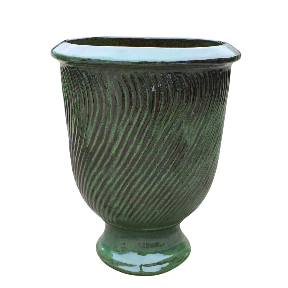 Keramický květináč Morgane - Tropická zelená - XL (55 x 69 cm)