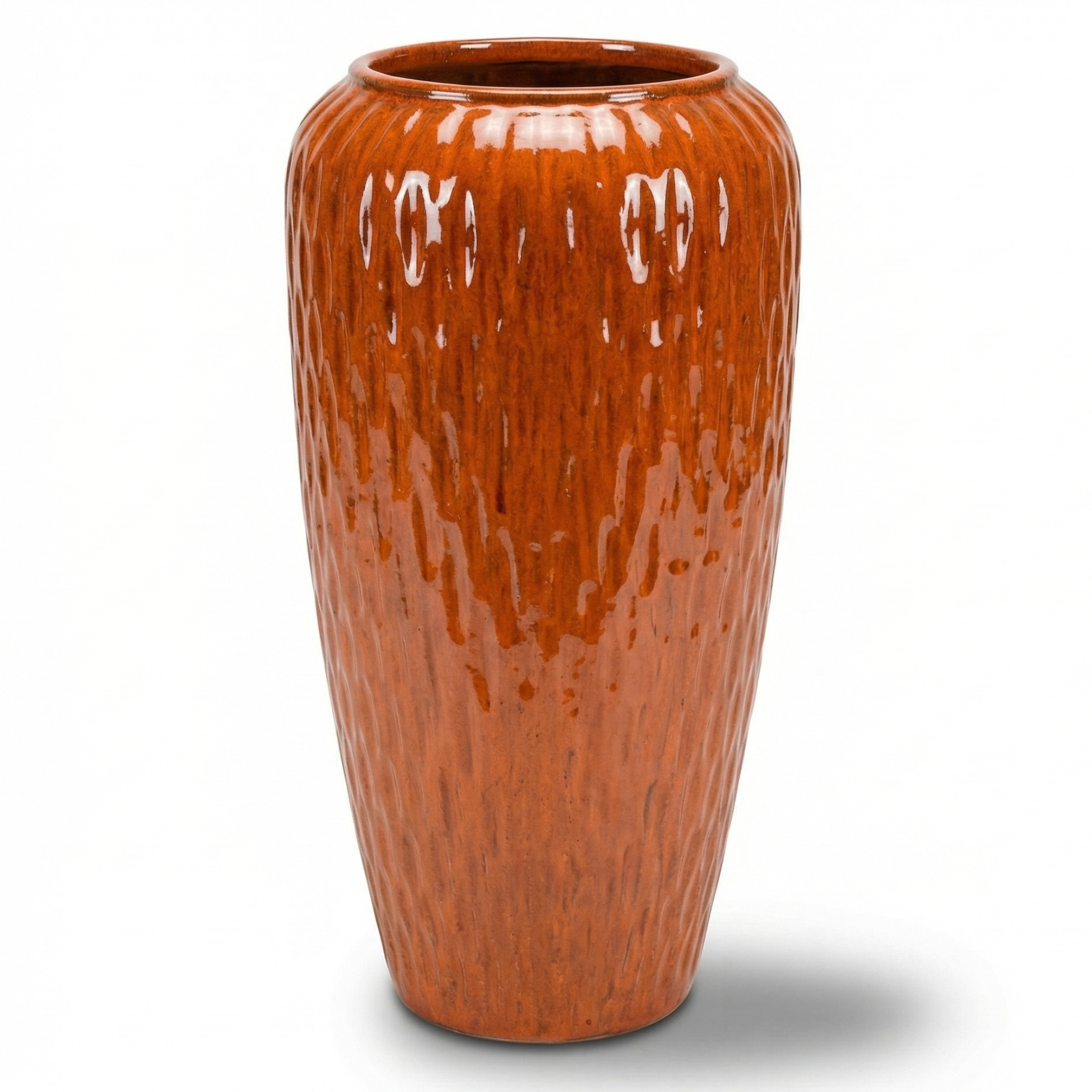 Keramický květináč POMPADOUR Tropická oranžová – Provencelia, ručně vyráběný, mrazuvzdorný