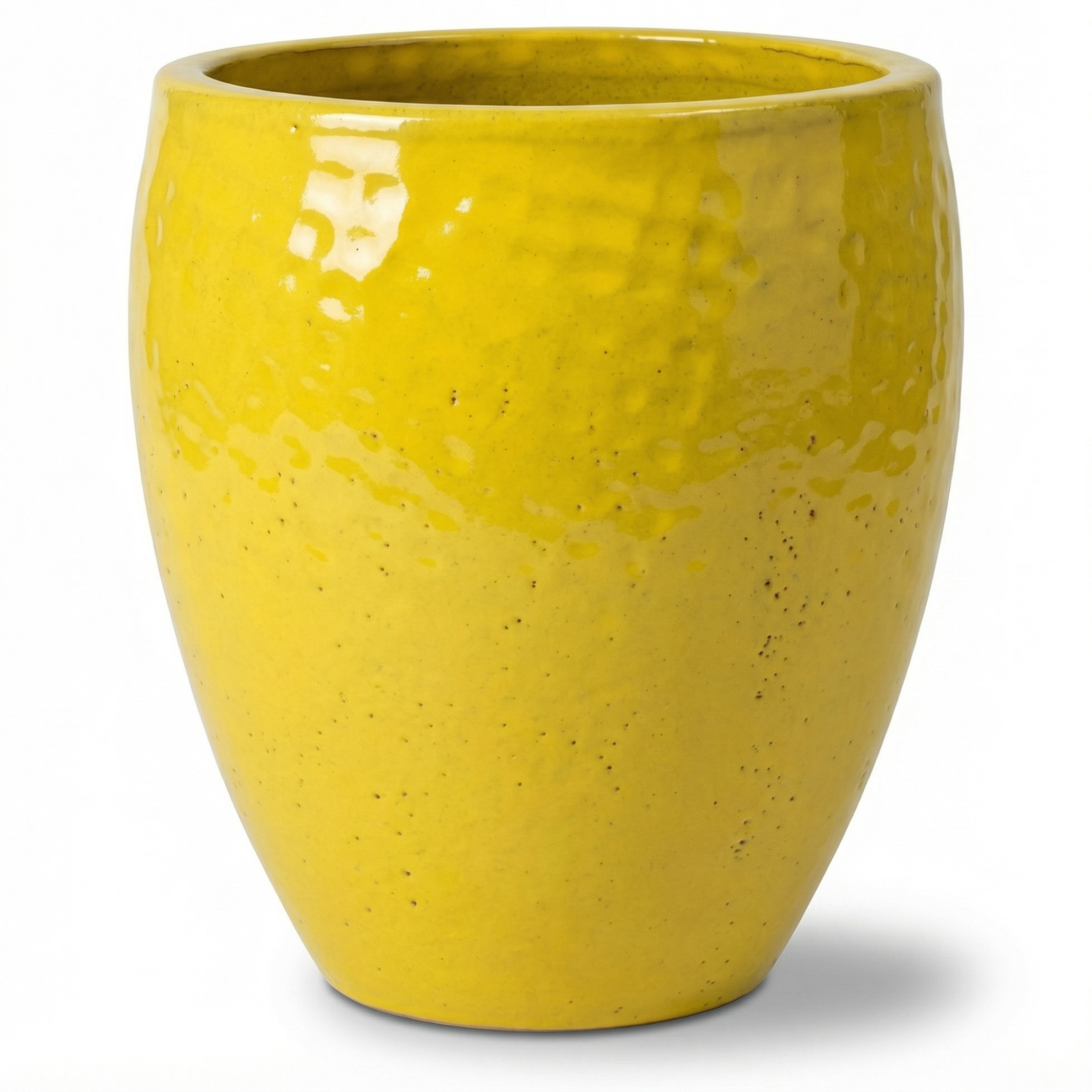 Keramický květináč POSEIDON1 žlutá – Provencelia, ručně vyráběný, mrazuvzdorný