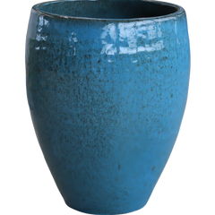 Keramický květináč Poseidon - Ocelově modrá