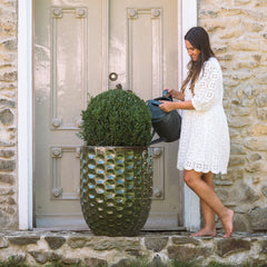 Keramický květináč MEROVEE - Tropická Zelená