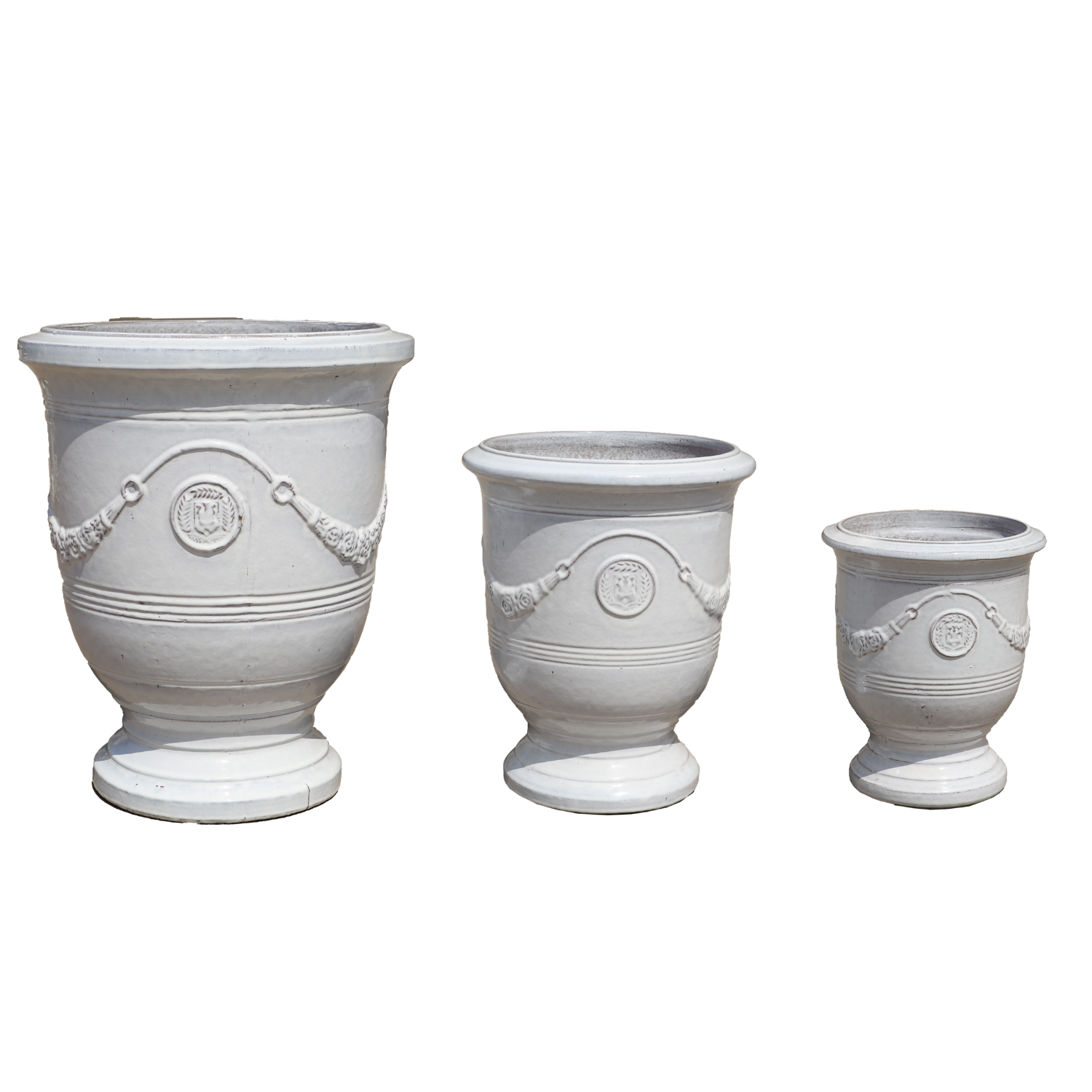 Keramicky květináč RICHELIEU - Bílá