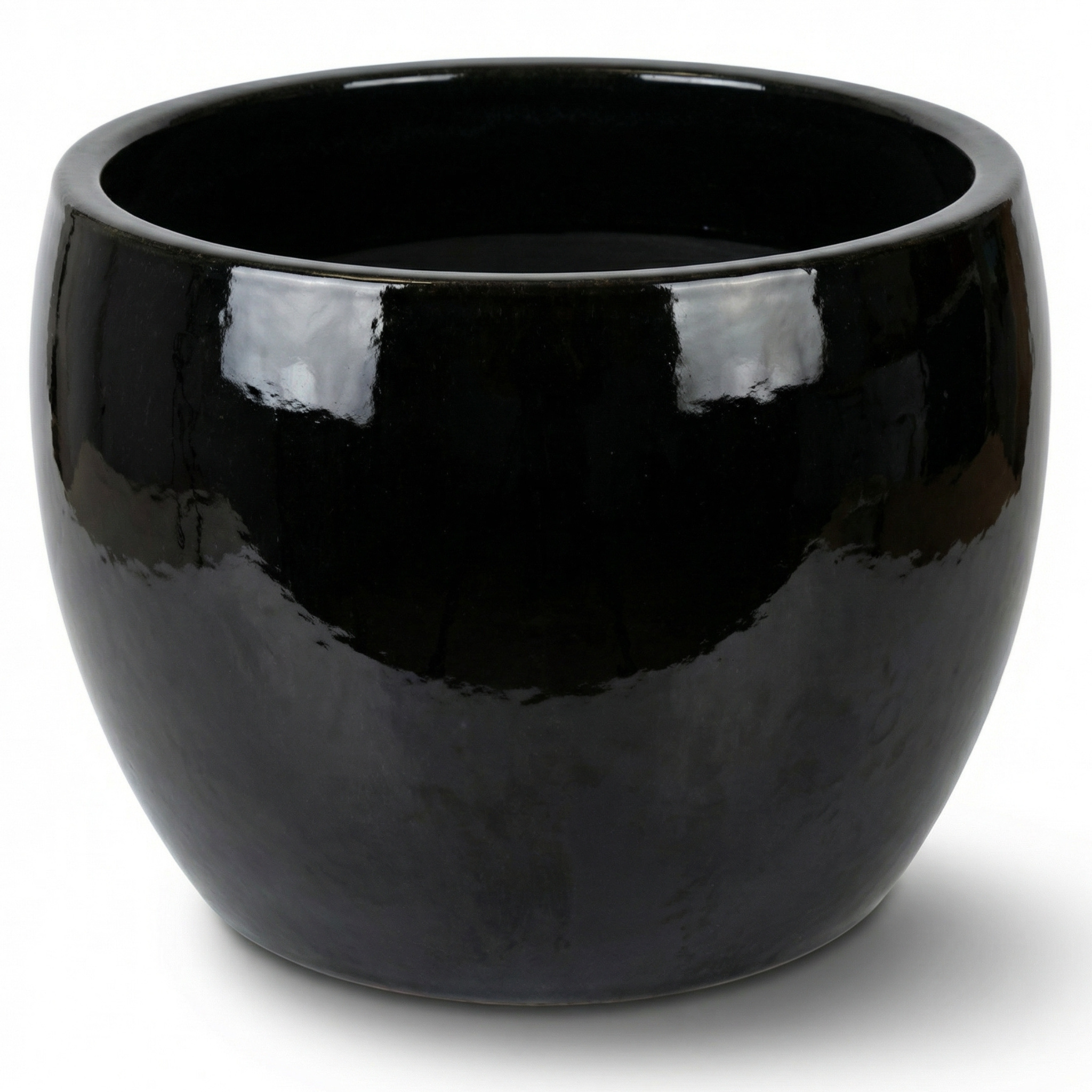 Keramický květináč ROMULUS Černá – Provencelia, ručně vyráběný, mrazuvzdorný