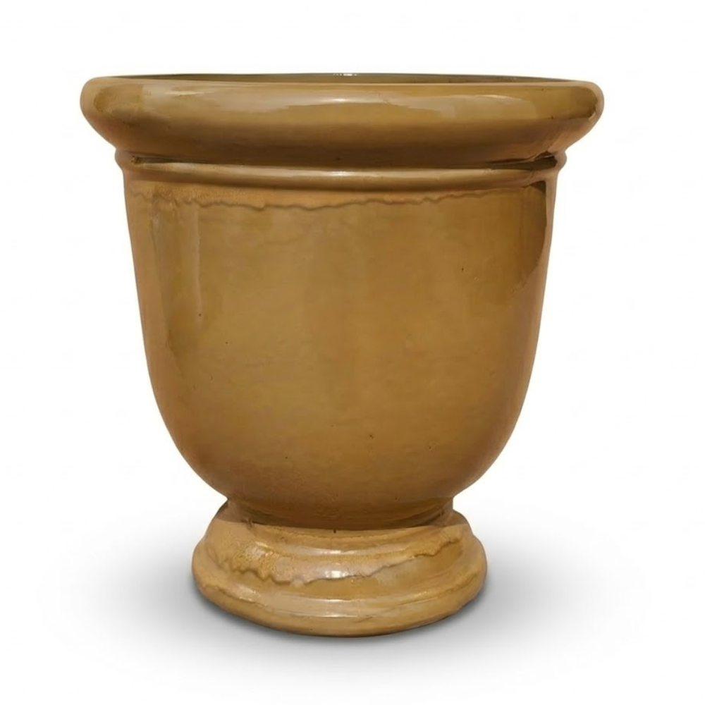 Velký kramický květináč Titan - Pouštní žlutá - L (53x55cm)