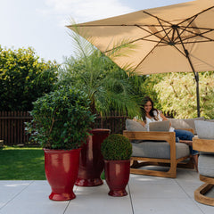 Keramický květináč Arthur - Tropická červená