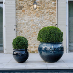 Keramický květináč Clovis - Ledově modrá