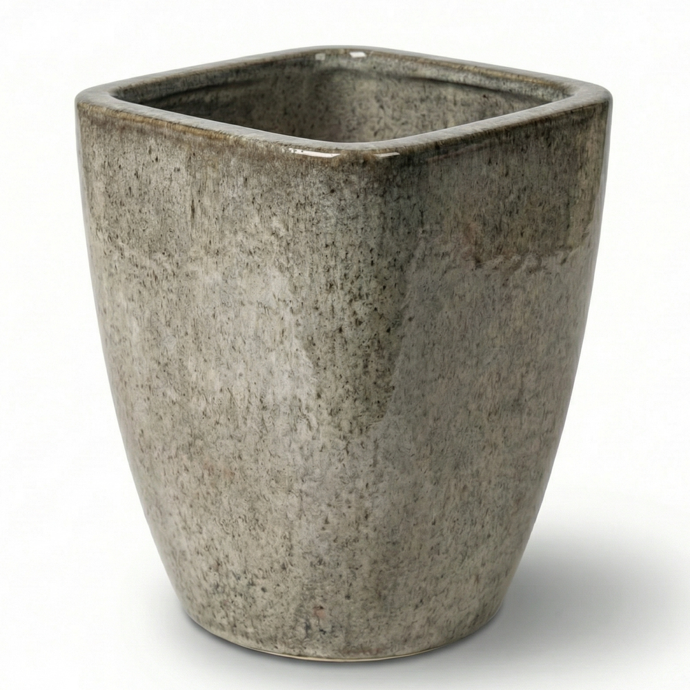 Keramický květináč VAUBAN - Tygrovaná bílá - XL (44 cm x 55 cm)