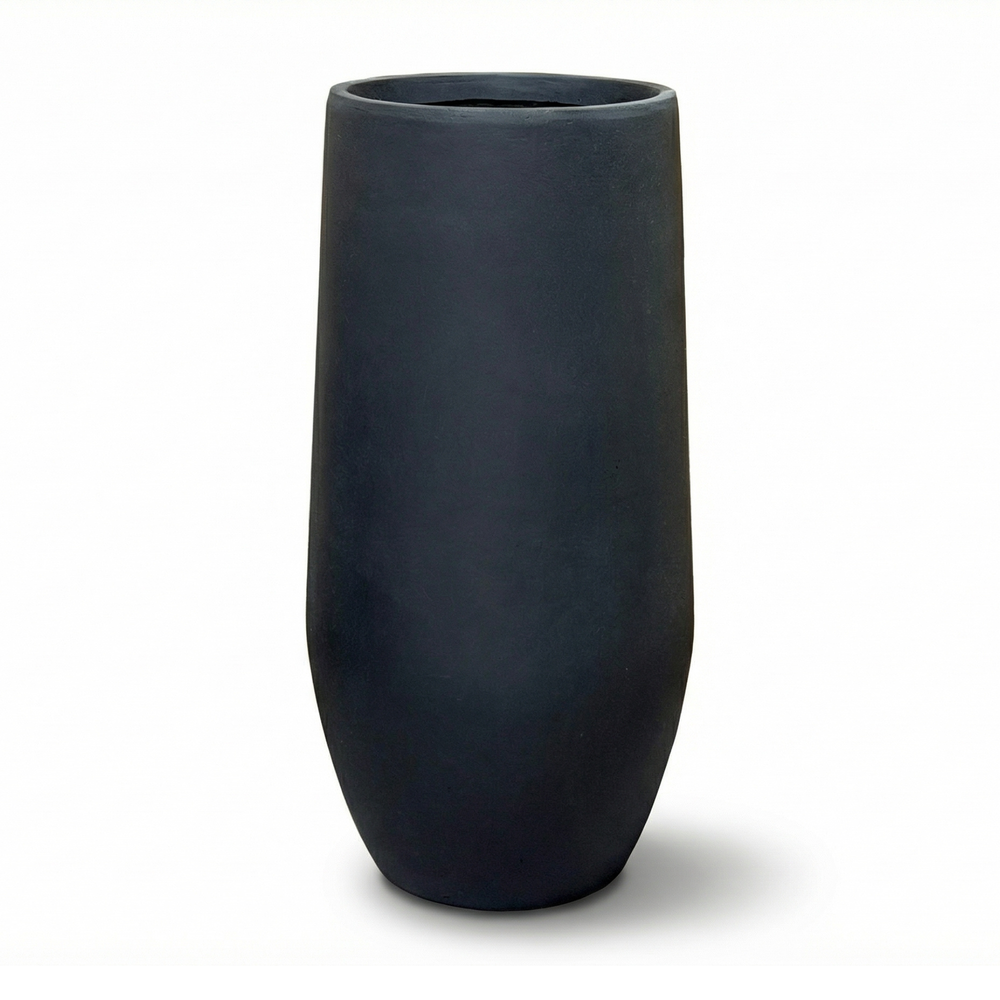 Betonový květináč Zenith - Matně černý - XL (30 cm x 60 cm)