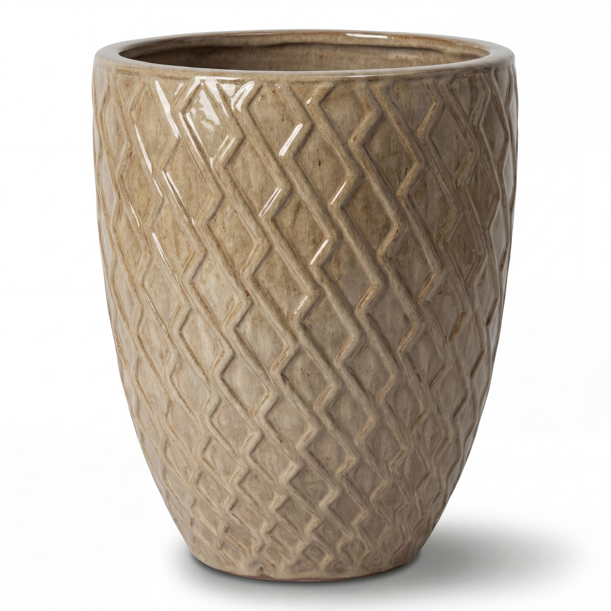 Keramický květináč ZEUS Pískovaný bronz – Provencelia, ručně vyráběný, mrazuvzdorný