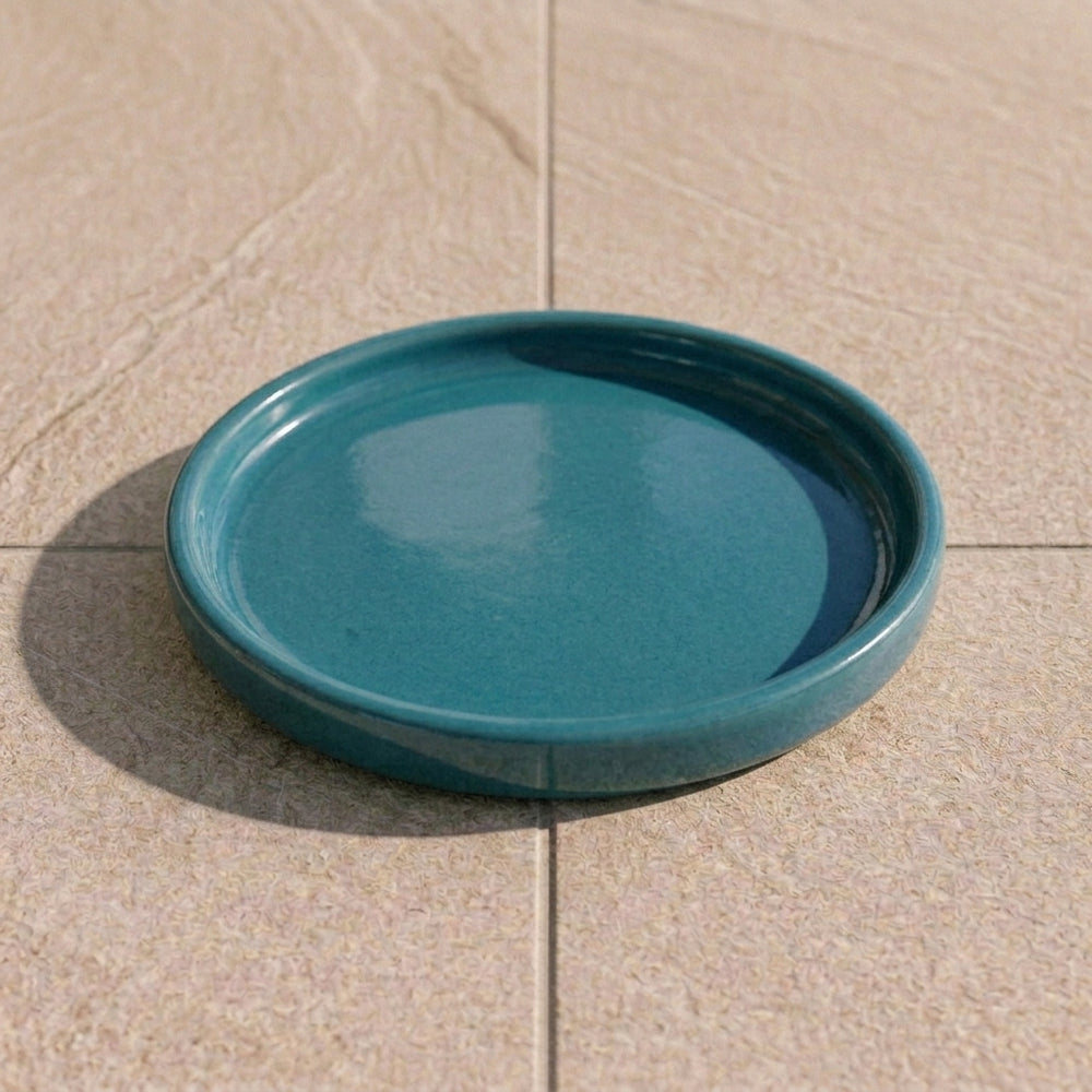 Podmiska pod květináč - Petrolejově modrá (Ø 16–40 cm)
