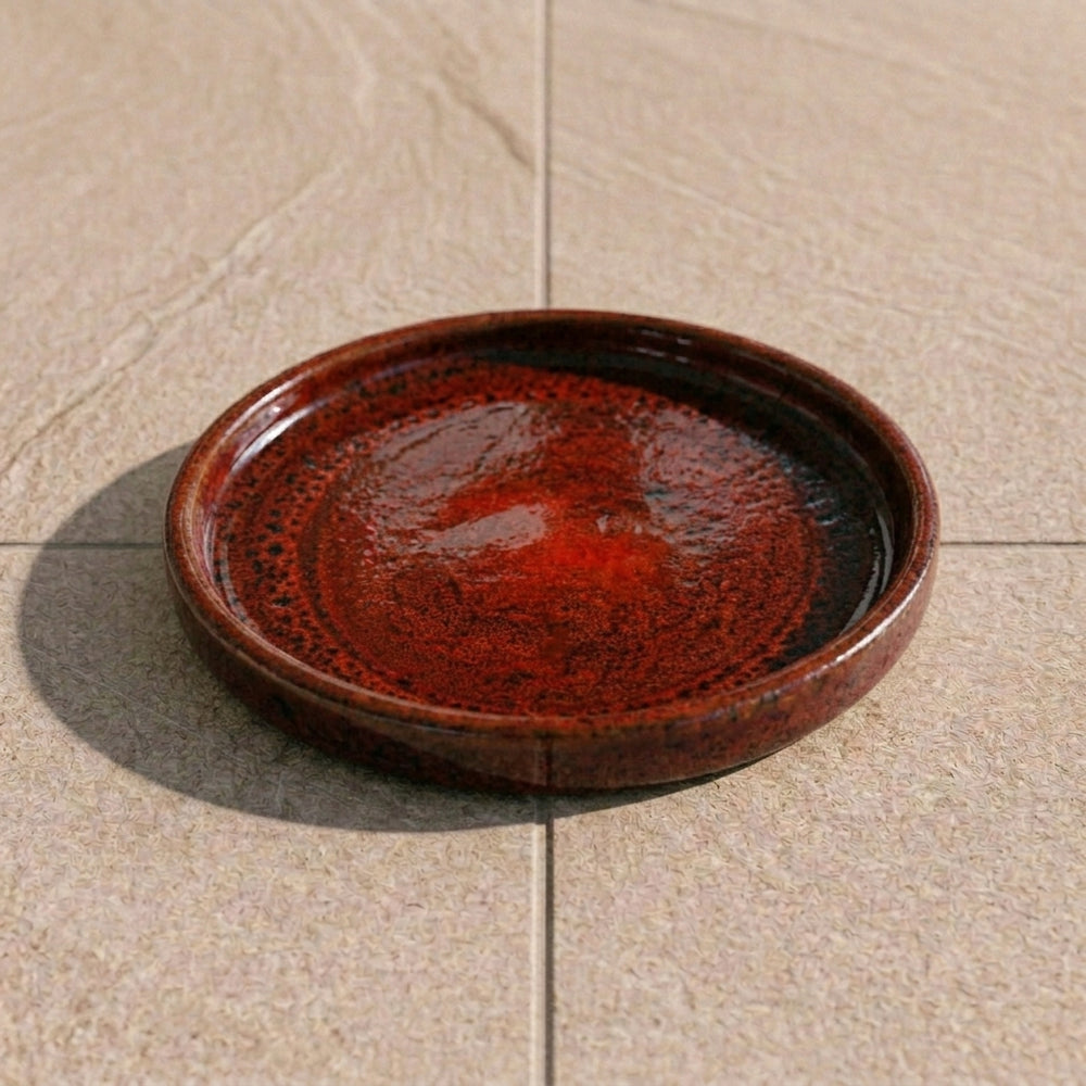Podmiska pod květináč - Cihlově červená (Ø 15–40 cm)