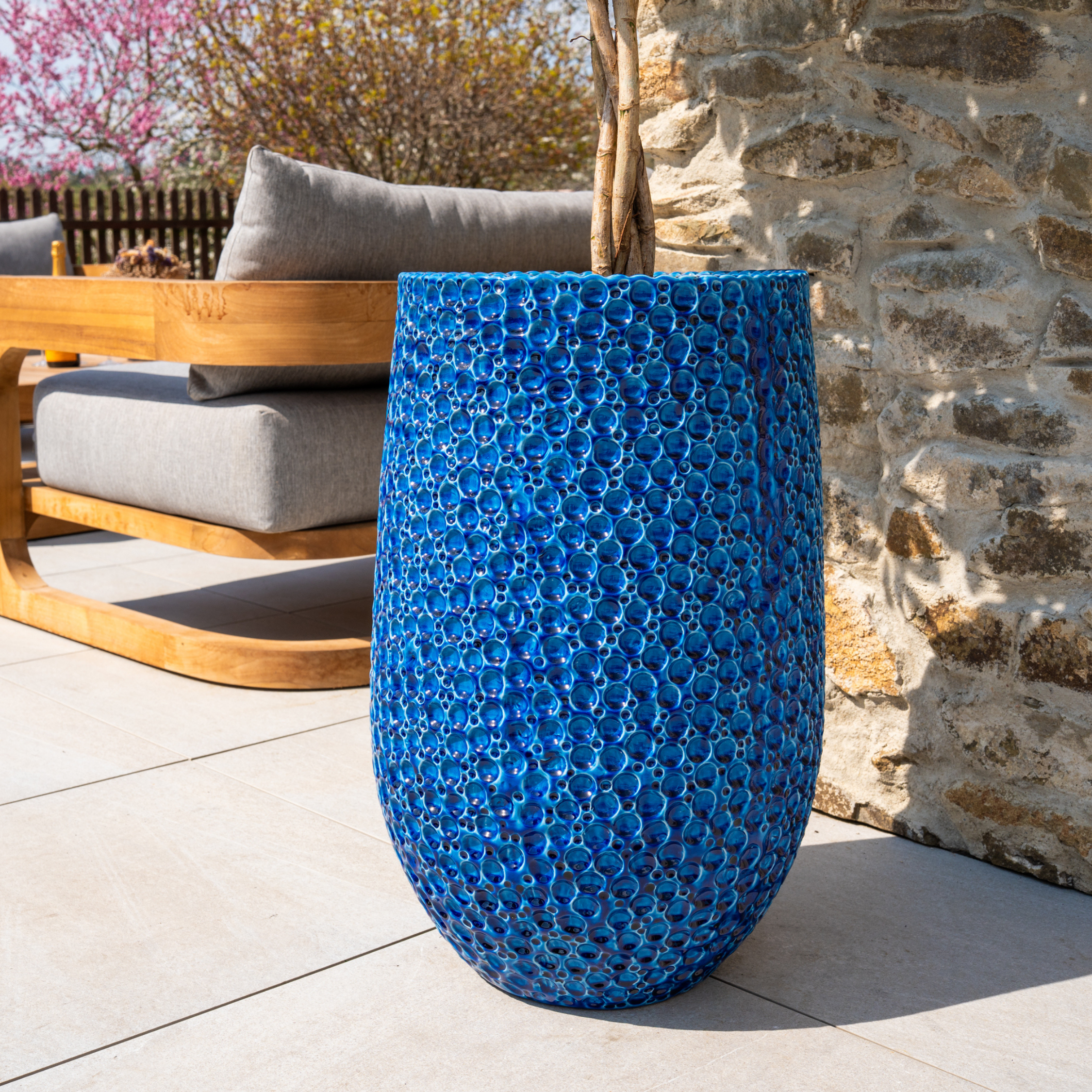 Keramický květináč Paris - Modrý