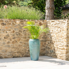 Keramický květináč Pompadour - Ocelově modrá