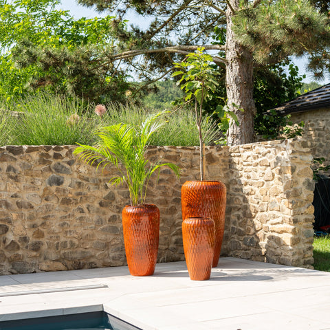 Keramický květináč Pompadour - Tropická oranžová