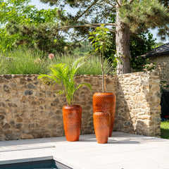 Keramický květináč Pompadour - Tropická oranžová