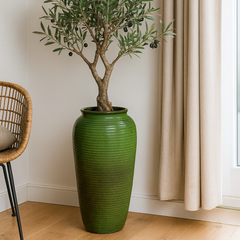 Mrazuvzorný Keramicky květináč Archimede - Tropická zelená