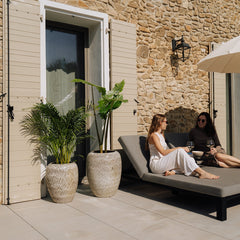 Keramický květináč Galilee - Tygrovaná bílá