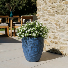 Keramický květináč Cigaline Anticky modrý – ručně vyráběný glazovaný květináč z terakoty