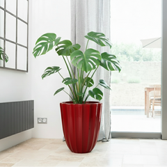 Keramický květináč Hugo Císařsky červený – ručně vyráběný glazovaný květináč z terakoty