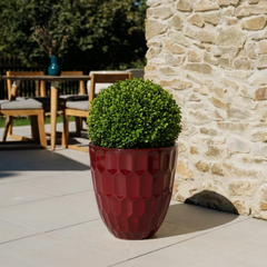 Keramický květináč Daudet Císařsky červený – ručně vyráběný glazovaný květináč z terakoty