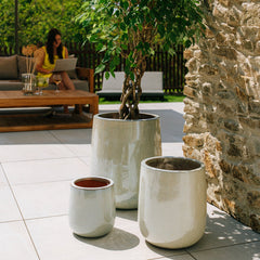 Keramický květináč Diane - Perlová