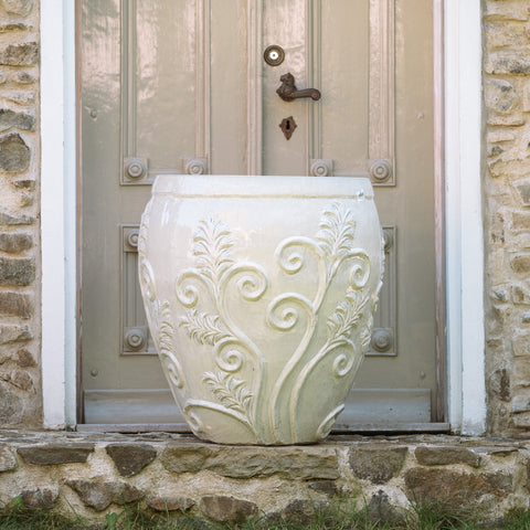 Keramický květináč Gaia - Krémová