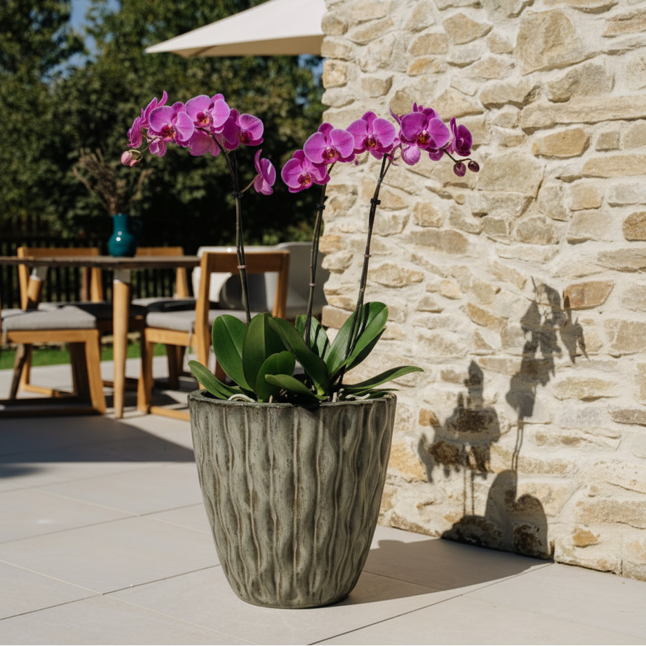 Keramický květináč Monet Broušený bronz – ručně vyráběný glazovaný květináč z terakoty